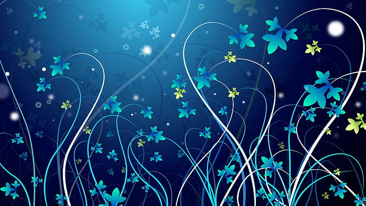 floral, vector, vector art, no people, star - space, nature, HD wallpaper