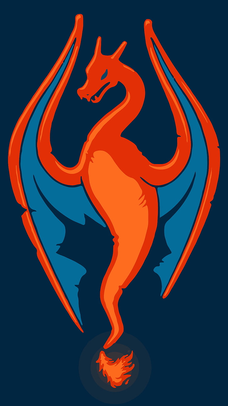 HD wallpaper: Pokemon Charizard illustration, red and blue dragon painting  | Wallpaper Flare