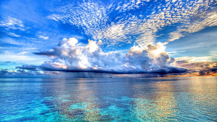 nature, sea, sky, water, ocean, summer, beach, travel, turquoise, HD wallpaper