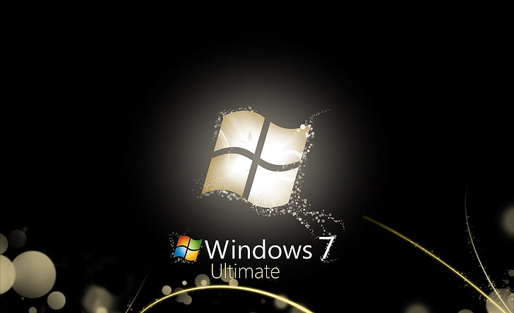 Windows 7 Ultimate digital wallpaper, bw, lines, celebration, HD wallpaper