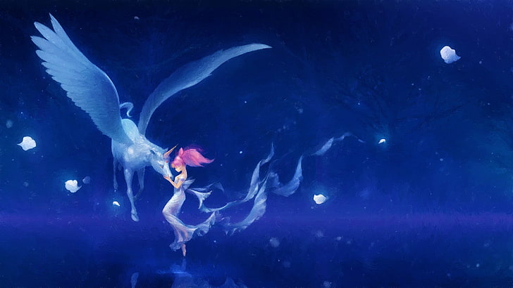 fantasy art, Sailor Moon, Chibi-Usagi, water, nature, blue, HD wallpaper