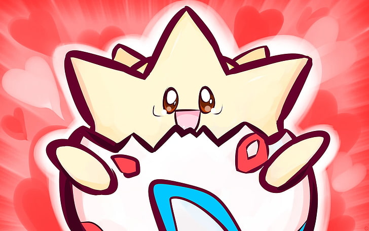 Pokemon character illustration, ishmam, Pokémon, Togepi, love