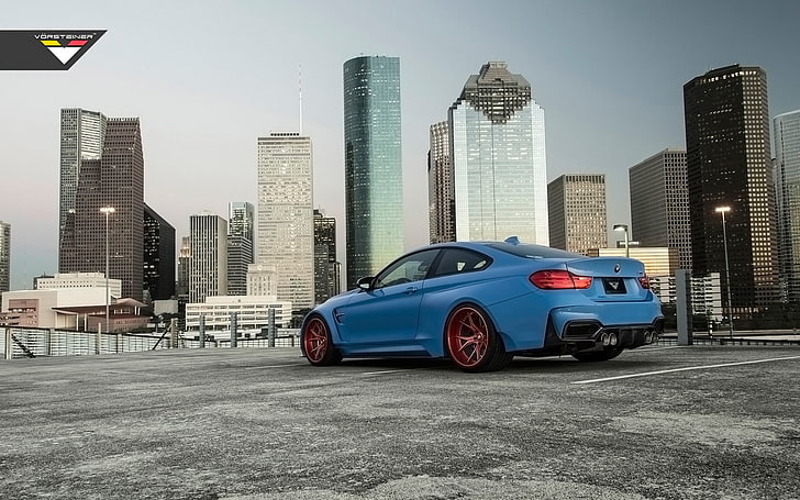 Vorsteiner, BMW, BMW M4, BMW M4 GTRS4, blue cars, vehicle, architecture, HD wallpaper