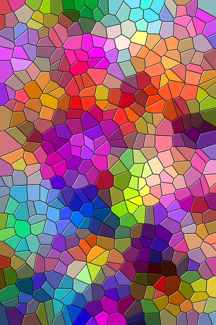 mosaic, multicolored, texture, patterns, multi colored, backgrounds, HD wallpaper
