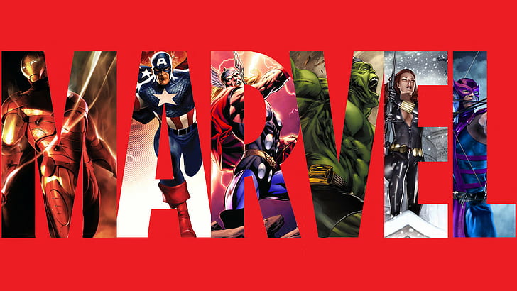Marvel Iron Man Red Captain America Thor Hulk The Hulk Black Widow Hawkeye Avengers HD, HD wallpaper