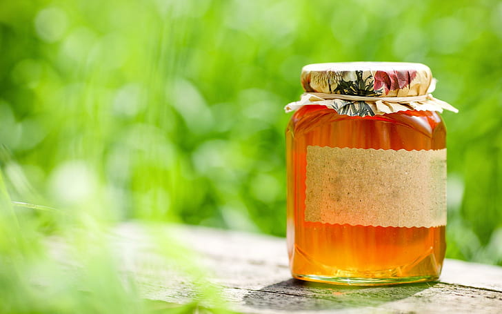 *** Jar Of Honey ***, sweets, food, 3d and abstract, HD wallpaper