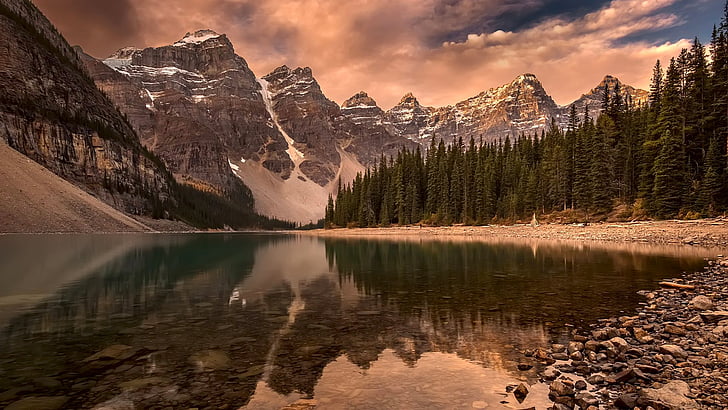 tarn, valley of the ten peaks, moraine lake, canada, banff national park, HD wallpaper