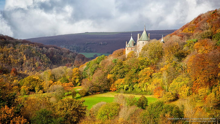 Castell Coch in Autumn, Tongwynlais, Cardiff, Wales, Fall, HD wallpaper