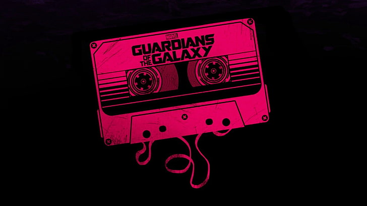 white and black Guardians of the Galaxy cassette, Star Lord, Gamora, HD wallpaper