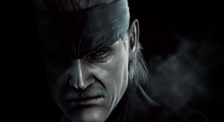 Metal Gear Solid 4, man game poster, Games, portrait, one person