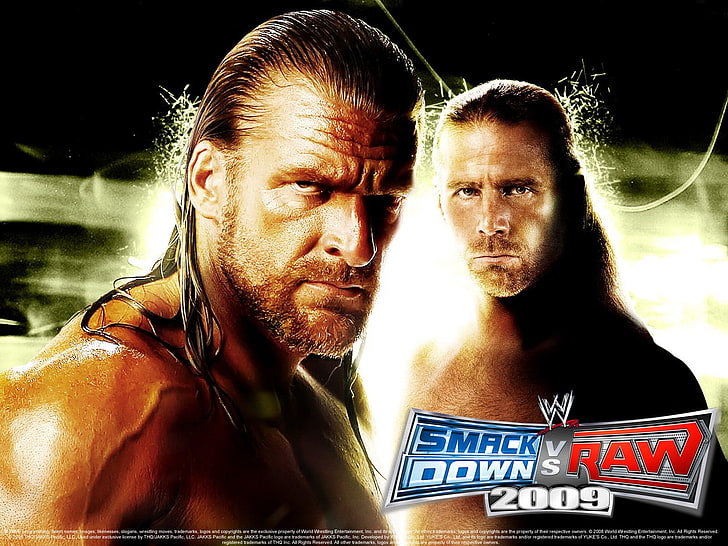 WWE, Triple H, Smack Down, Raw, Shawn Michaels, two people
