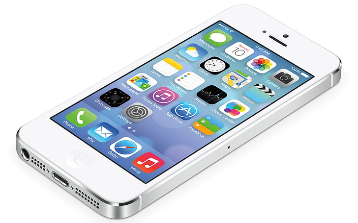 Apple iOS 7 iPhone HD Widescreen Wallpaper 01, white iPhone 5