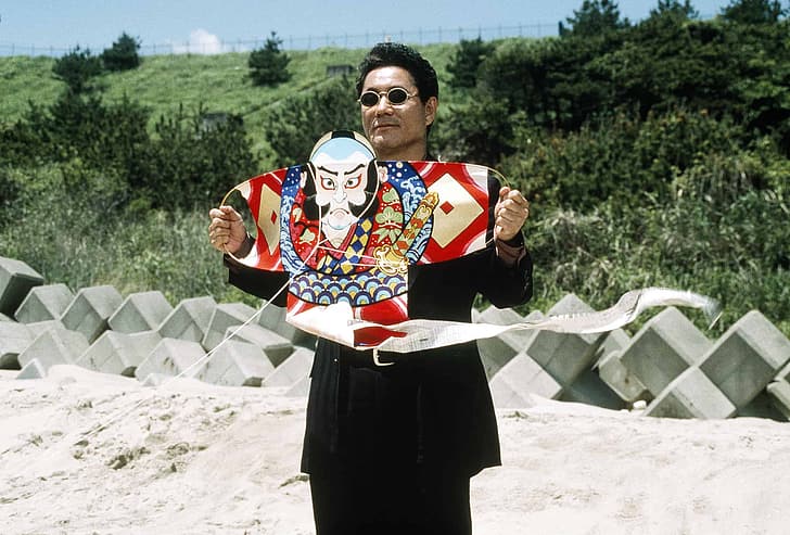 Takeshi Kitano, Hanabi, Hana-Bi, kites, Japan, Japanese Art, HD wallpaper
