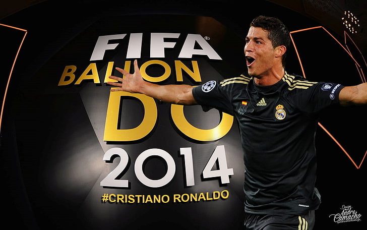 Cristiano Ronaldo, FIFA, Ballon d'Or, photo manipulation, Real Madrid, HD wallpaper