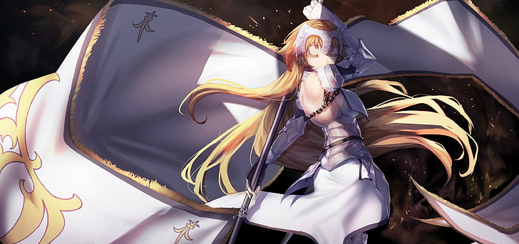 blonde, Fate/Grand Order, Fate Series, Jeanne d'Arc, dress, HD wallpaper