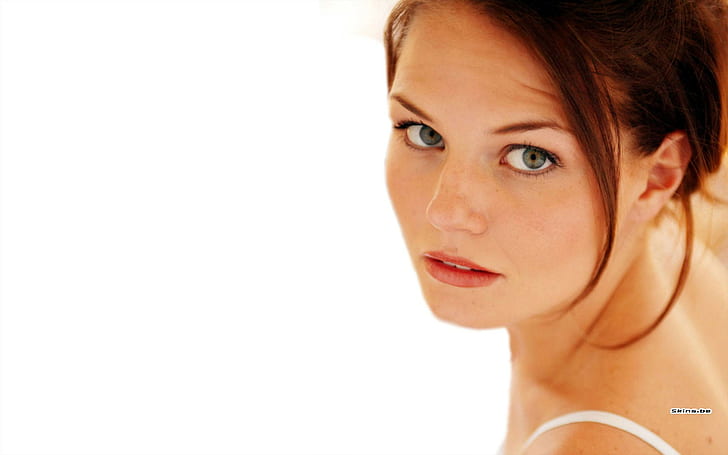 Jennifer Morrison, women, actress, face, blue eyes, brunette, HD wallpaper