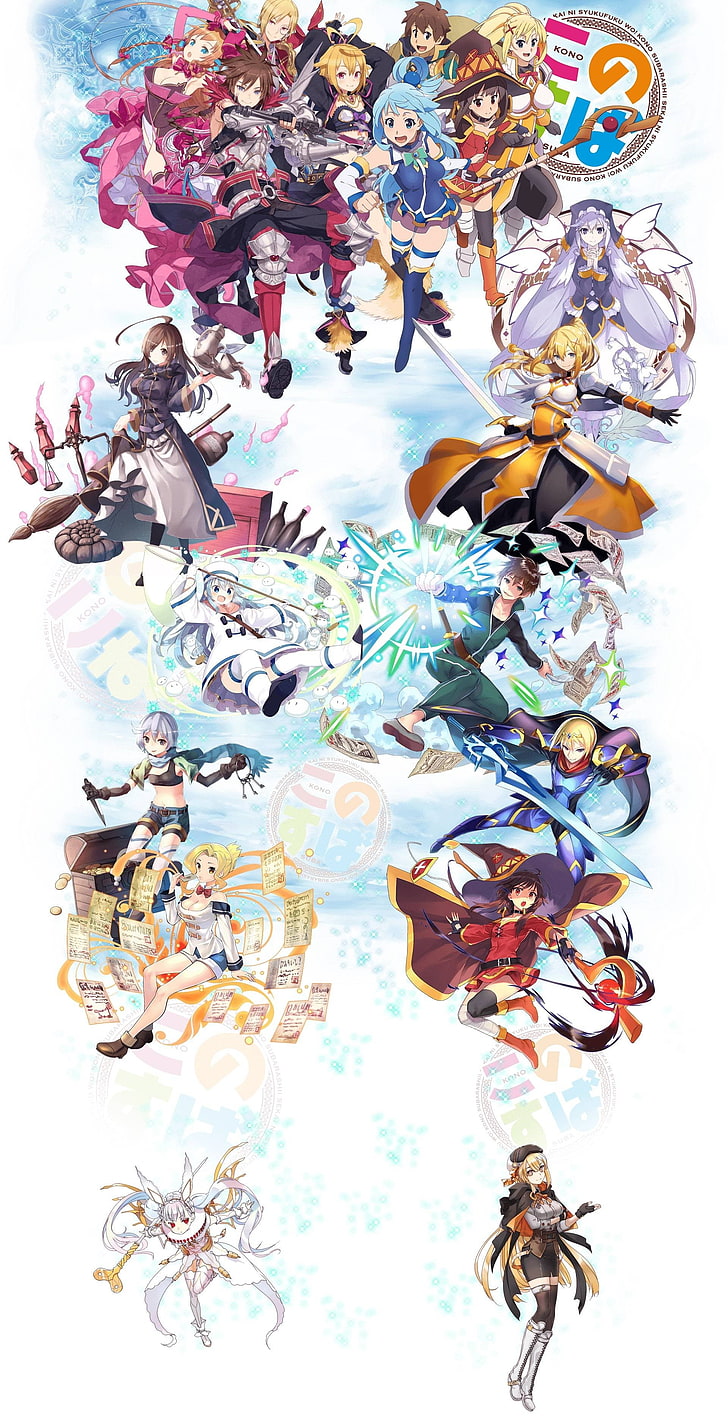assorted color of character action figures, Kono Subarashii Sekai ni Shukufuku wo!, HD wallpaper