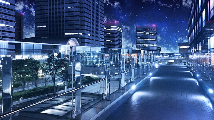 HD wallpaper: Anime, Original, Building, City, Light, Night, Sky | Wallpaper  Flare