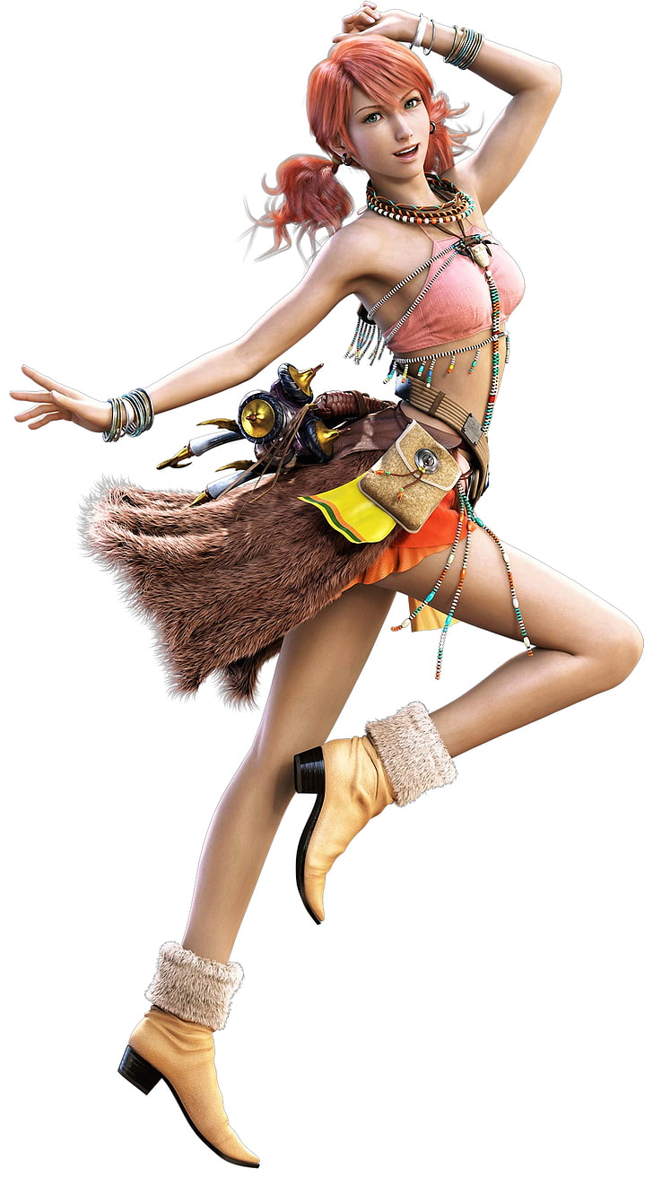 Final Fantasy character illustration, Final Fantasy XIII, video games