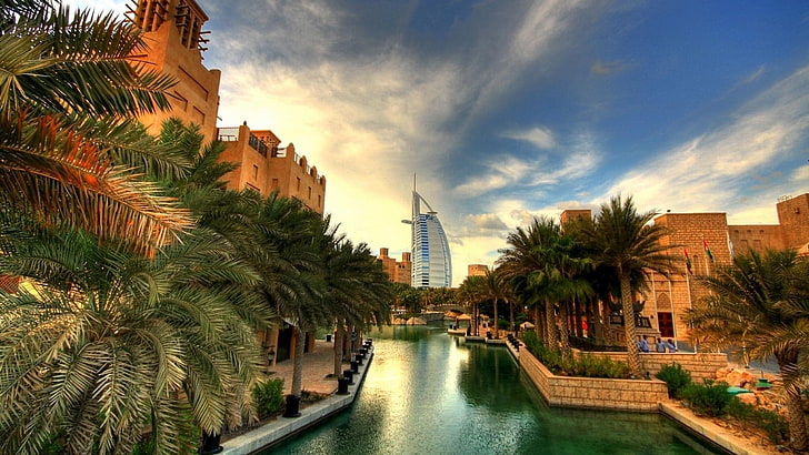 landscape, Burj Al Arab, built structure, architecture, sky, HD wallpaper