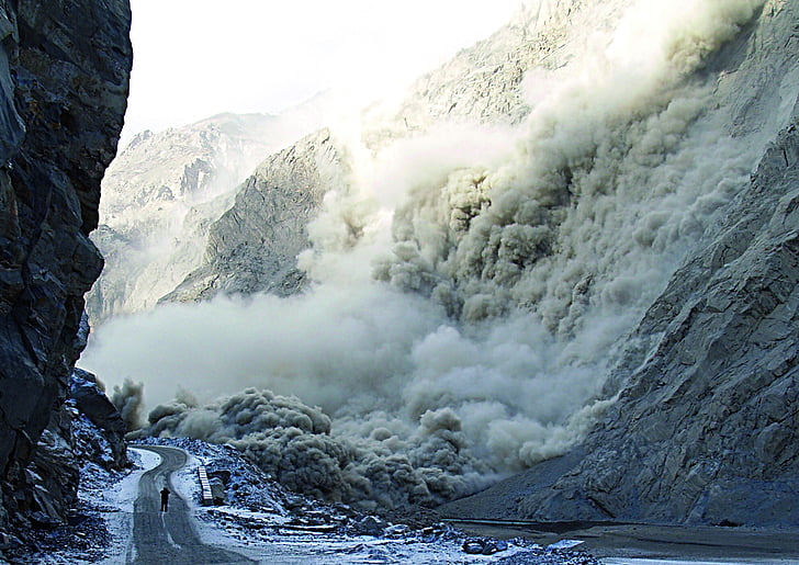 destruction, disaster, hunza, landscapes, landslide, mother