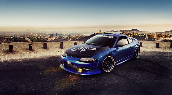 HD wallpaper: Mitsubishi, Car, Blue, Eclipse, Tuning, Virtual | Wallpaper  Flare