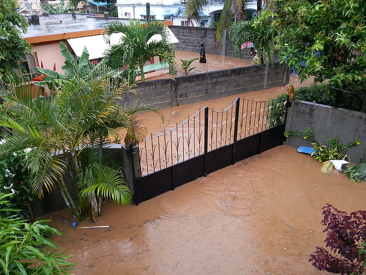 flood, gate, water, limit, HD wallpaper