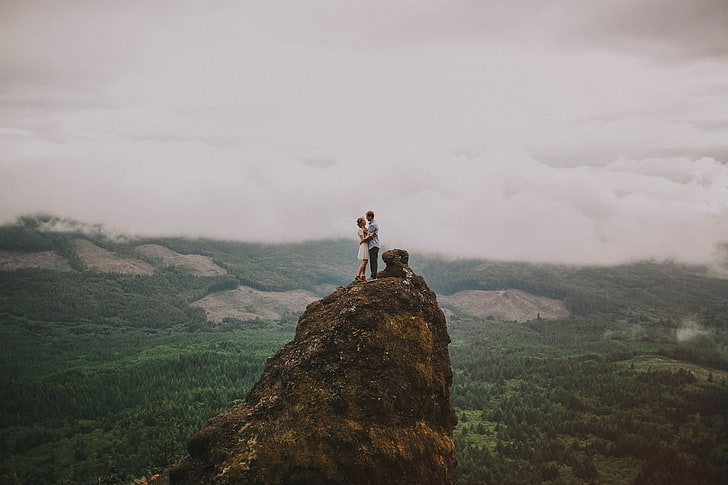 brown rock formation, photography, landscape, nature, couple