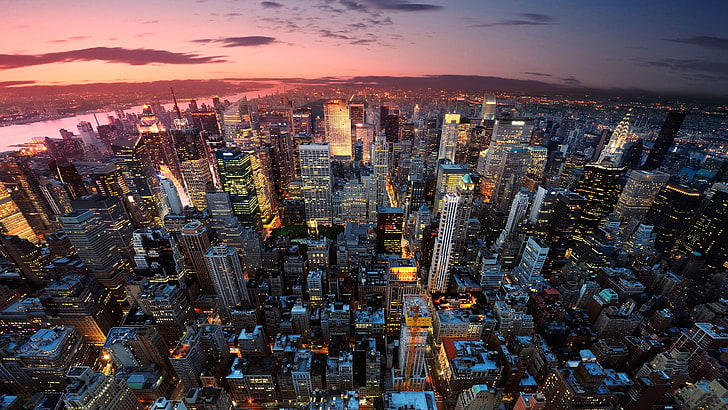 city buildings, New York City, cityscape, skyscraper, urban Skyline, HD wallpaper