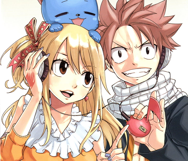 Anime, Fairy Tail, Happy (Fairy Tail), Lucy Heartfilia, Natsu Dragneel