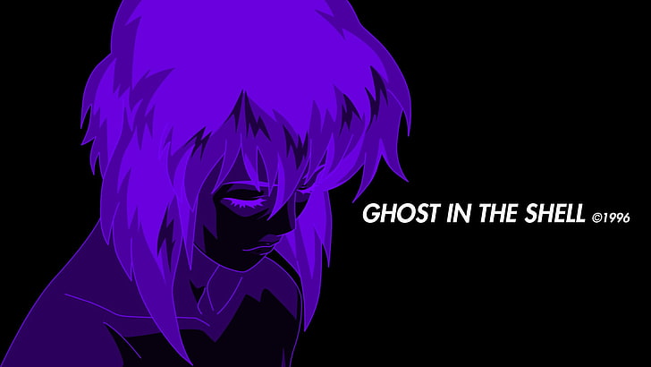 Ghost in the Shell 1996 wallpaper, anime, purple, Kusanagi Motoko