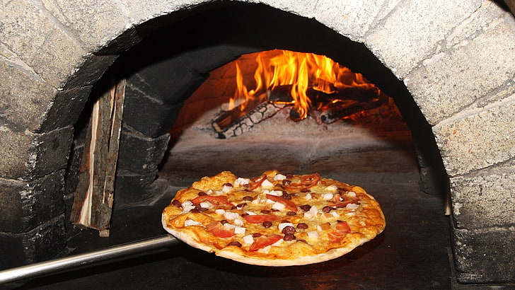 food, pizza, fire, ovens, food and drink, burning, heat - temperature
