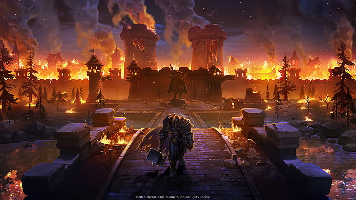 The game, Warcraft, Blizzard, Art, Paladin, Arthas, Warcraft 3, HD wallpaper
