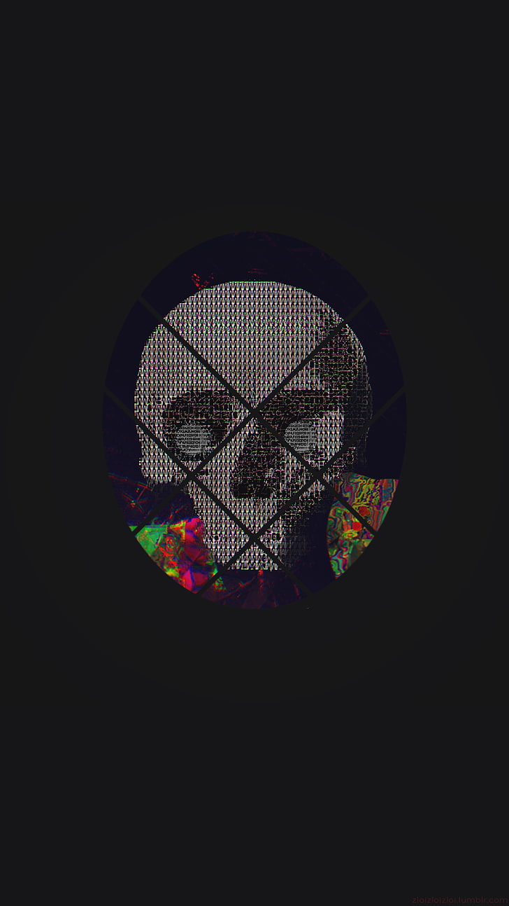 3440x1440px | free download | HD wallpaper: ASCII art, skull, abstract ...