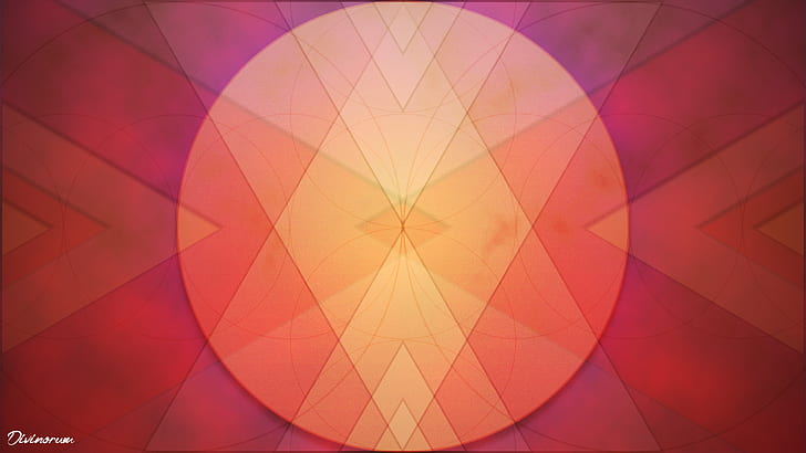 geometry, abstract, triangle, circle, colorful