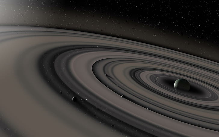 Planetary ring, saturn planet, space, 2560x1600, light, star, HD wallpaper
