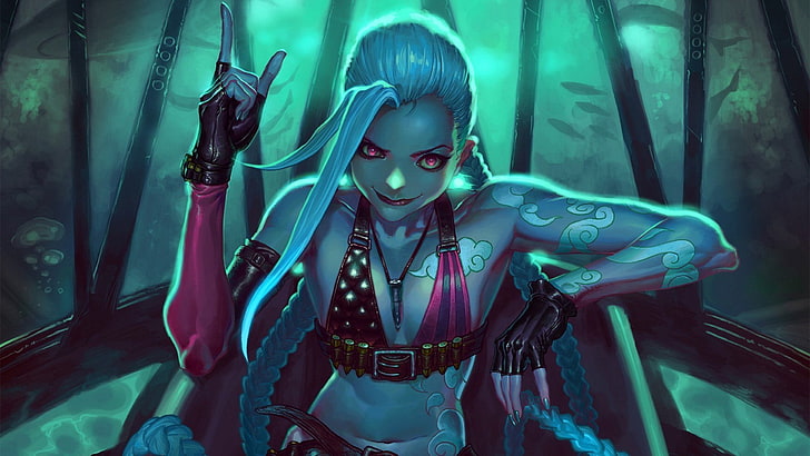 Jinx (League Of Legends), one person, young adult, young women