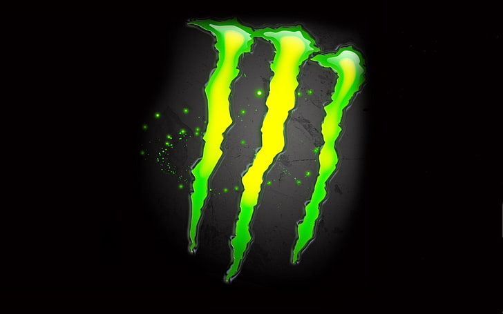 Monster Energy logo, black Color, blue, backgrounds, symbol, fire - Natural Phenomenon, HD wallpaper