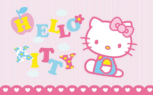 HD wallpaper: hello kitty hd 1080p high quality, multi colored, pink color  | Wallpaper Flare