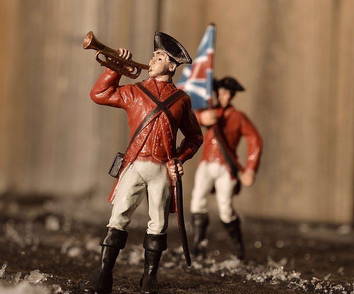 action figure, british, bugle, combat, flag, general, great britain, HD wallpaper