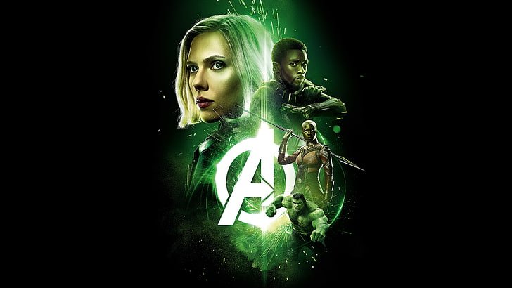 4K, 8K, Scarlett Johansson, Black Panther, Hulk, Avengers: Infinity War, HD wallpaper