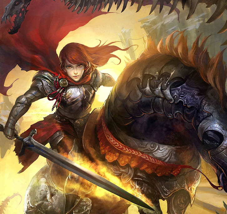 Legend of the Cryptids, artwork, fantasy art, warrior, armor, HD wallpaper