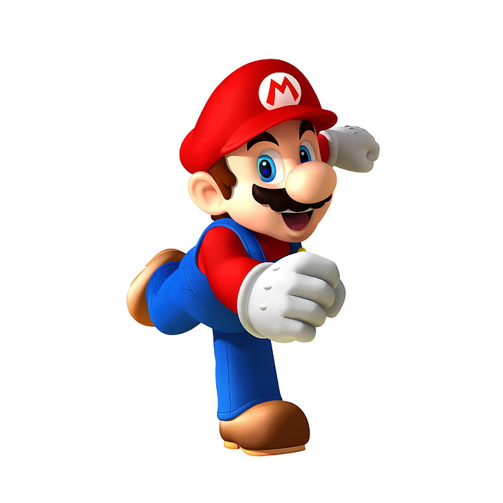 Super Mario Mario character, Mario Bros., digital art, Nintendo