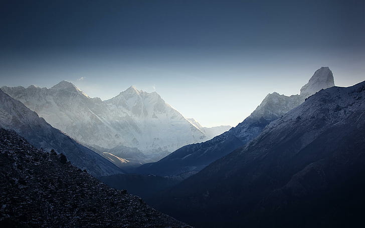 Ama Dablam Himalaya, canyon, nature, HD wallpaper