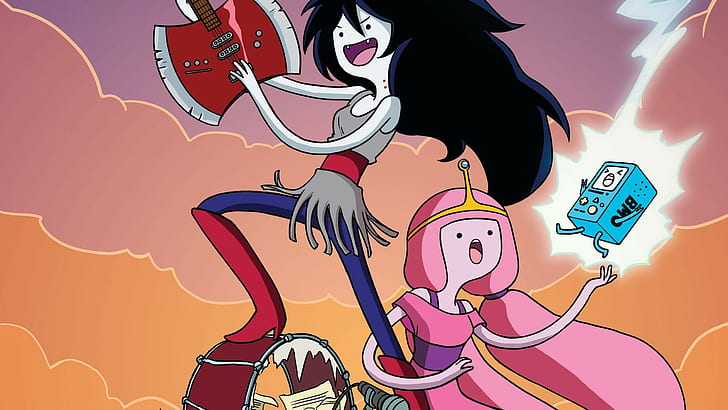Adventure Time, Princess Bubblegum, Marceline the vampire queen, HD wallpaper