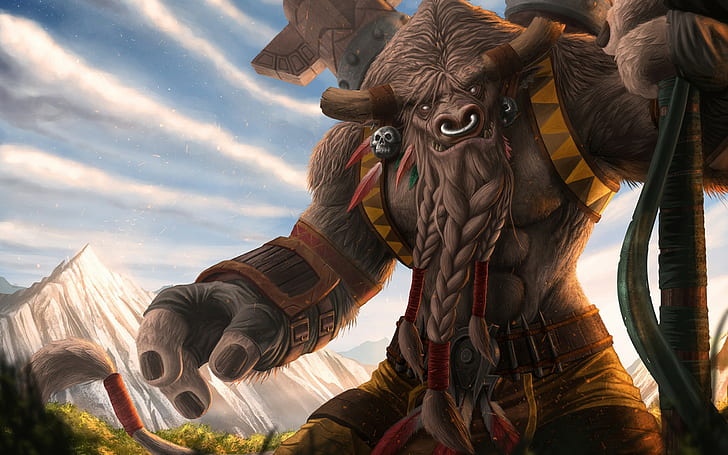 Hearthstone, Heroes Of Warcraft, Cairne Bloodhoof, HD wallpaper