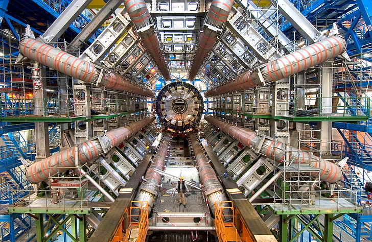 large hadron collider, industry, no people, built structure, HD wallpaper