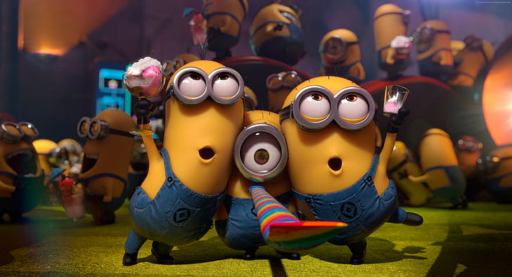 HD wallpaper: cartoon, Minions, yellow, Best Animation Movies of 2015, funny  | Wallpaper Flare