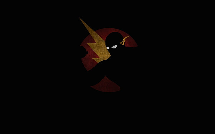 The Flash wallpaper, DC Comics, minimalism, studio shot, black background, HD wallpaper