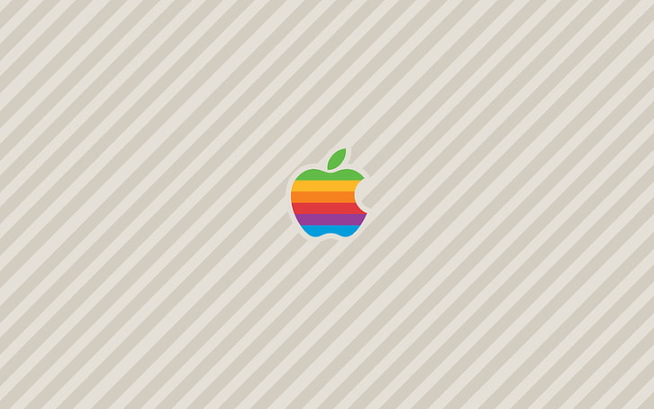 red and green plastic toy, Apple Inc., vintage, logo, multi colored, HD wallpaper